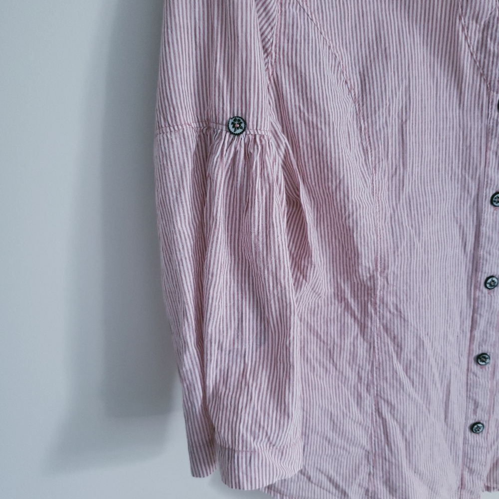 American Rag Cie Peach Button Down Shirt Medium - Picture 5 of 10